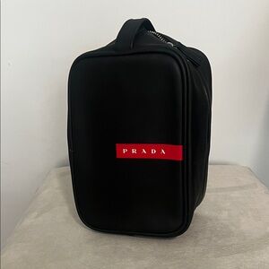 Prada Luna Rossa Black Toiletry bag dopp kit shaving bag